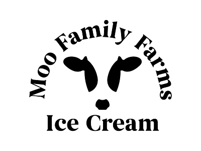 Daily Logo Challenge #27 - Ice Cream branding cow daily logo daily logo challenge daily logo design dailylogochallenge design illustrator logo moo family farms