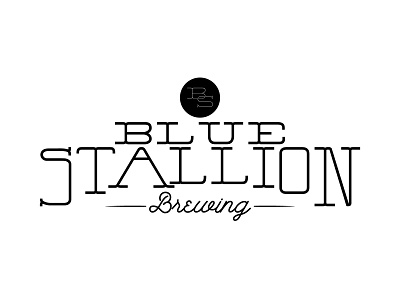 Blue Stallion Brewing beer branding brewery brewing daily logo illustration illustrator logo typography