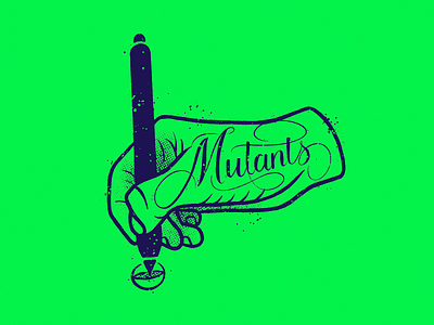 Mutants! Design Co. branding illustration lettering letters procreate truegrittexturesupply typography