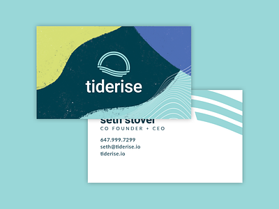 TideRise Branding - Business Cards branding business cards colourful flat fun technologies