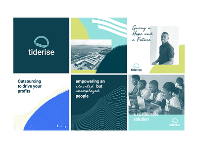 TideRise Branding - Social Media branding design flat pattern social media texture