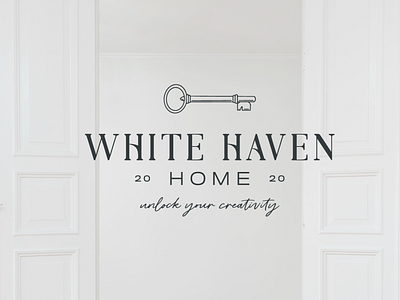 White Haven Home Branding - Full logo brand branding design feminine goods store home brand lifestyle brand marketplace storefront