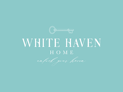 White Haven Home Branding - Full Logo brand branding design feminine flat logo
