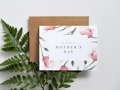 Watercolour Flowers + Design | Mother's Day Card