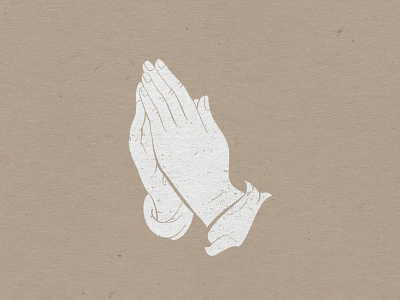 Praying Hands brand branding church church design design digital illustration flat icon illustration illustration art kraft paper pray prayer sermon