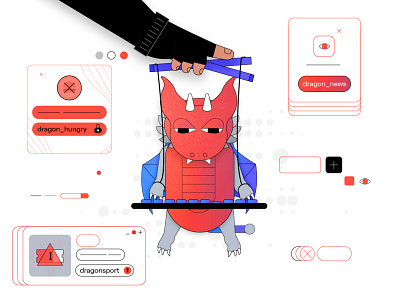 Dragon Ball Hacker auth0 design dragon hacker illustration ui vectors