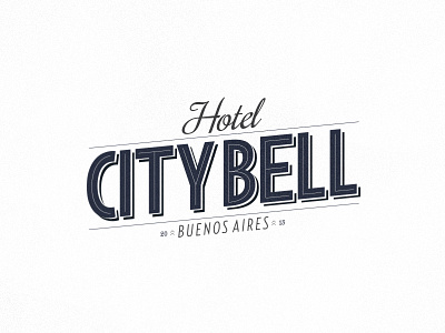 City Bell Hotel brand handlettering lettering logo sketch type typography