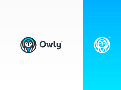 Owly brand branding concept design geometric identity logo logotype owl simple