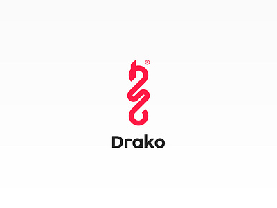 Drako logo brand branding concept design dragon geometric identity logo logotype simple