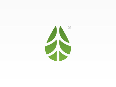 Leaf brand design icon identity logotype simple