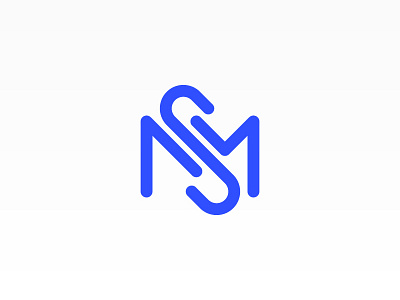 NSM Monogram brand branding concept design identity line logo logotype monogram simple