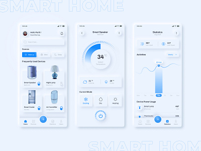 Smart Home - Mobile App app art branding creative dashboard design graphic design illustration logo logo design photoshop smart home app templatwe design ui ui ux design user interface visual design web web app website