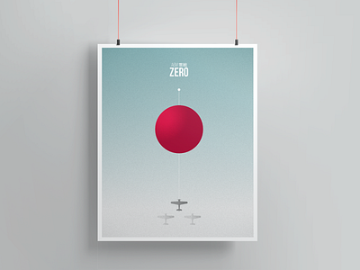 A6M Zero Poster graphic design minimalist vector