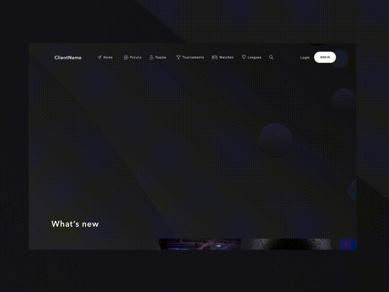 E-Sports Landing Page