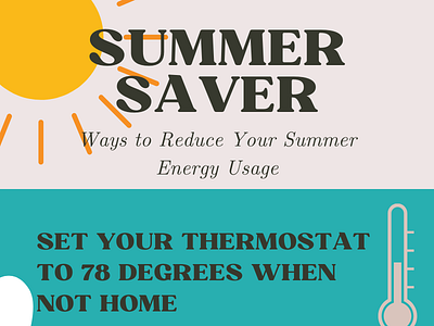 Summer Energy Saver advertisement design graphic design illustration infographic leasing logo marketing