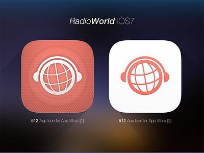iOS7 Icon - RadioWorld gradient icon ios ios7 iphone photoshop radio ui ux webdesign