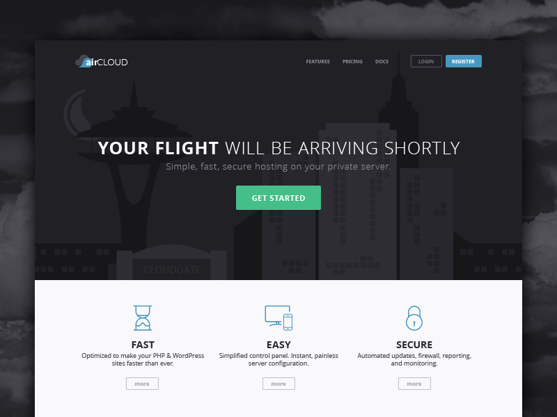 "airCloud" - Hosting Website