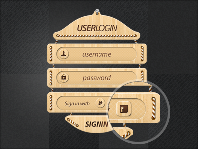 Wooden Webform design graphic interaction interface log in sign in sign out ui ux visual webdesign webform