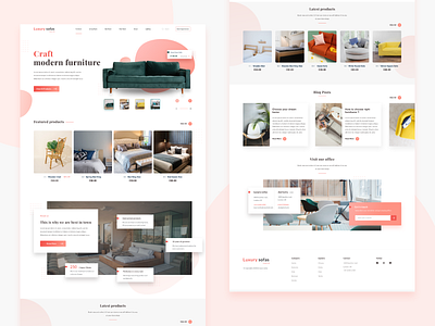 Modern Furniture shop website UI design