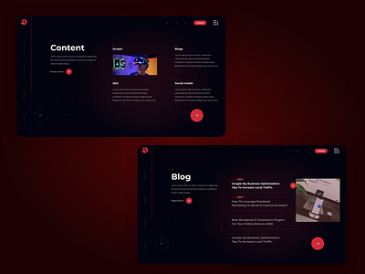 Audento Digital Design Agency Website clean ui design colorful design dailyui dark theme dark website debute ui design design agency dribble shot horizontal scroll minimal responsive design ui web design website