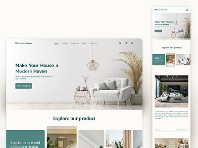 Modern Haven Furniture E-commerce Ultra responsive web design