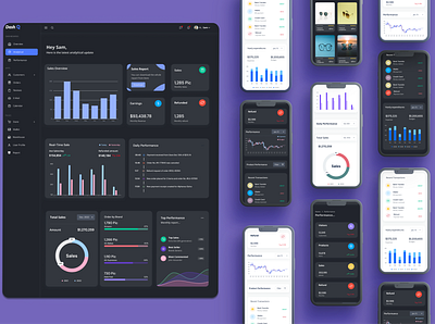 Dash-Q E-commence admin Dashboard dashboard design responsive design user experience user interface uxui design web design