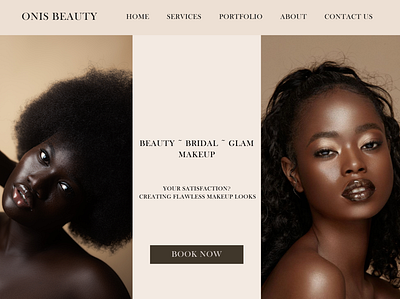 Hero Section Of A Makeup Artist Website hero section product design ui ui designer web design website
