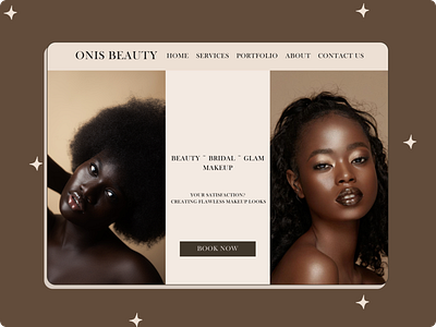 Hero Section Of A Makeup Artist Website design hero section product design ui ui designer web design website