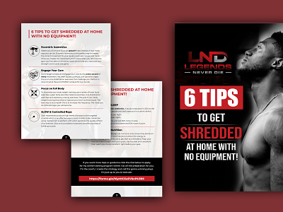 6 Tips to Get Shredded Fitness eBook Design adobe indesign adobe photoshop body building design ebook design fitness ebook graphic design gym workout health fitness home workout lead magnet pdf pdf lead magnet workout workout ebook workout plan