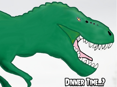 Dinner Time...? trex dinner dinosaur