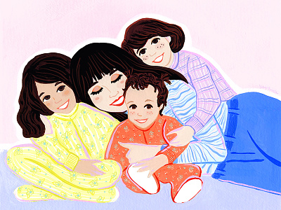 Pijama Snuggle for Bugaboo day family potrait mom mothers pijama sisters snuggle