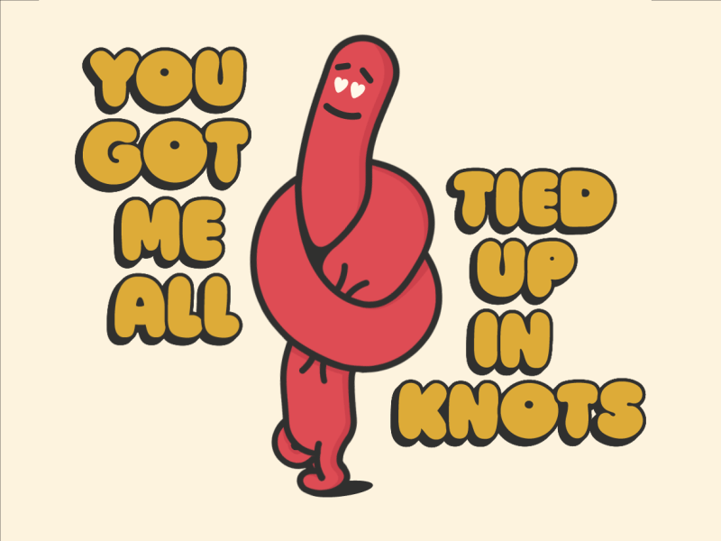 Knotdog after effects animation art design flat design gif hotdog motion motion graphics song