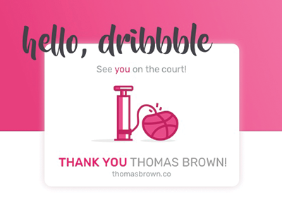 Hello Dribbble! design dribbble first hello shot thank you thanks ui welcome