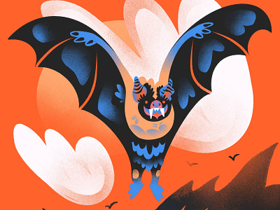 Vampire Bat animal bat childrens book childrens illustration color illustration nature sketch texture vampire