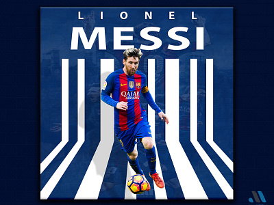 Messi Sports Poster Design flyer graphic design messi poster social media post sports