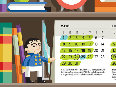 School calendar IV belgrano calendar editorial illustration hero la voz del interior school