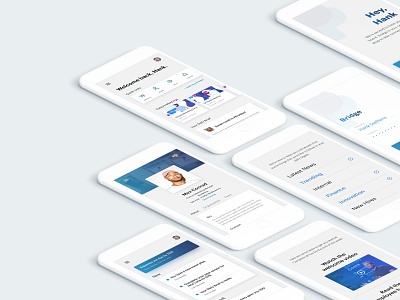 Mobile App UIs design experience gradient interface light material material design mobile mobile app design ui user ux