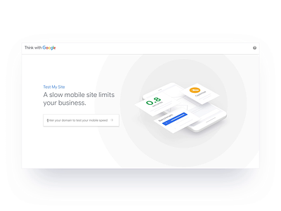 Google - Test My Site - Live Now! analytics c4d cinema 4d data design experience google interaction interface interface animation material mobile onboarding speed ui user journey ux