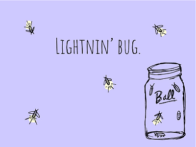 Lightnin' Bug Illustration bug firefly hand drawn illustration organic pastel