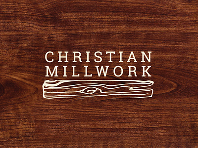 Christian Millwork Logo branding hand drawn illustration logo slab serif texture type