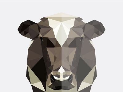 Belle cow cubism illustration