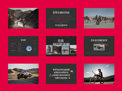 Website after effects corporate website design desktop energy drink figma red red bull ui ux web