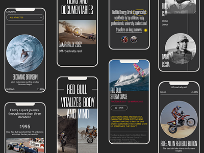 Mobile adaptive branding desigen figma mobail red bull ui ux web web desigen website