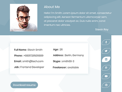 Aboutme || Landing Page