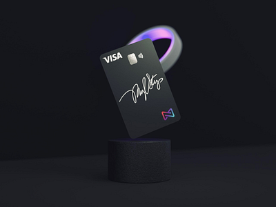 Noodle credit card 3d card credit card creditcard dark minimalist vectary