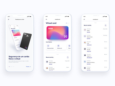 Noodle credit card UI app baking banking bankingapp clean creditcard fintech tutorial ui ui design