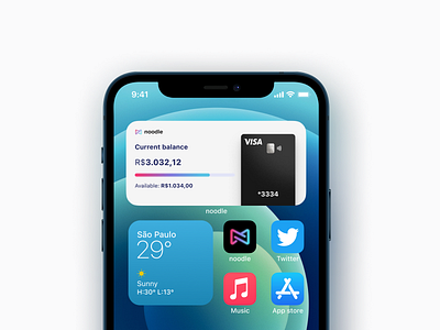 noodle credit card widget