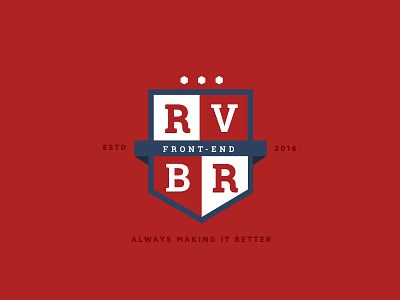RVBR Front-end Team Crest crest developers flag front end red ventures serif team