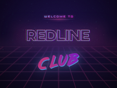 Redline Club #2 80s gradient typo vintage