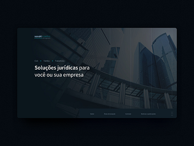 Sasaki Coelho Home Page dark hero law firm sketch uidesign